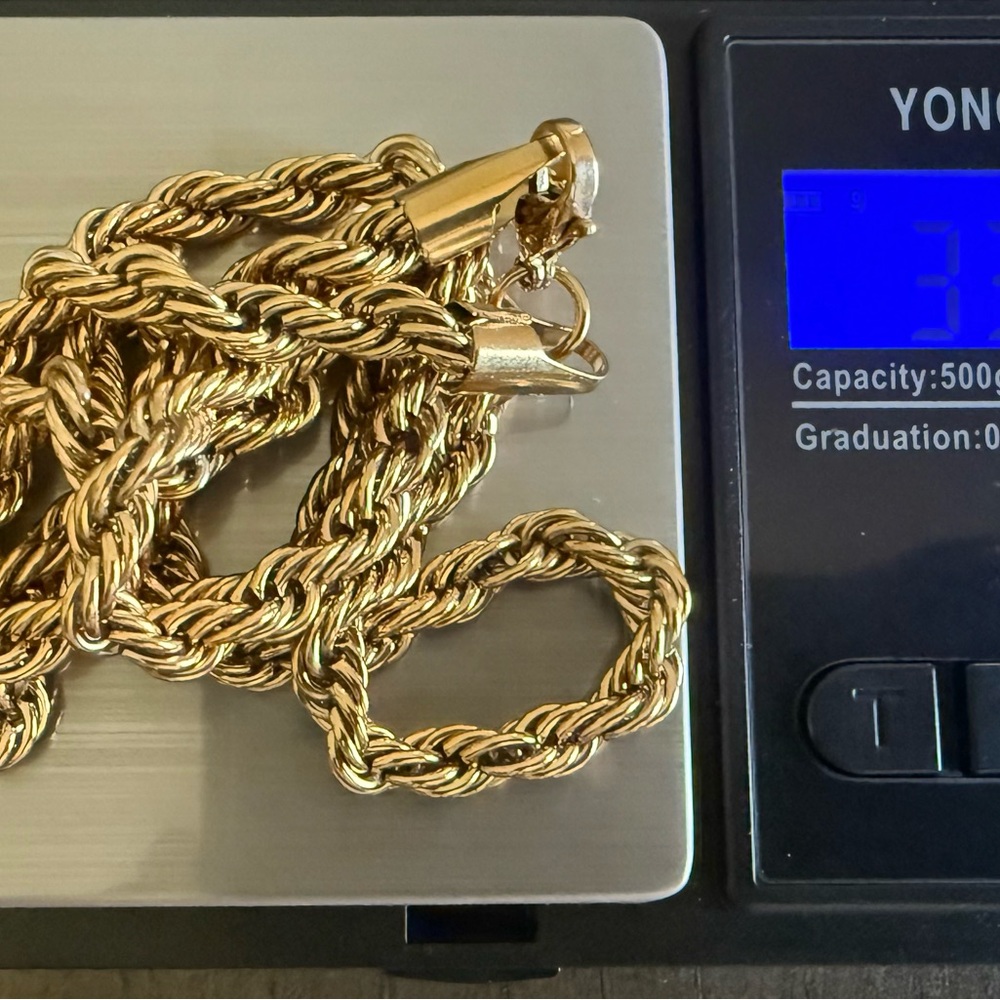 Gold Plated Rope Chain - Picture 7 of 7